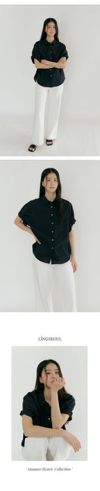 LINGSEOUL LINGSEOUL Roll-Up Blouse