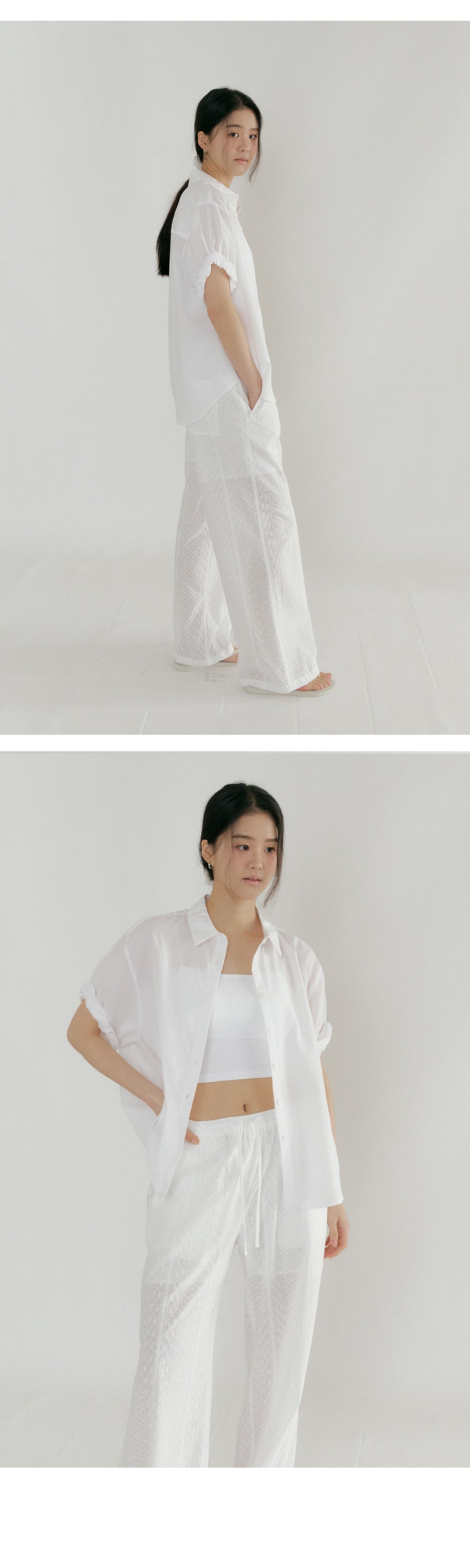 LINGSEOUL LINGSEOUL Roll-Up Blouse