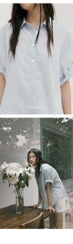 LINGSEOUL LINGSEOUL Roll-Up Blouse