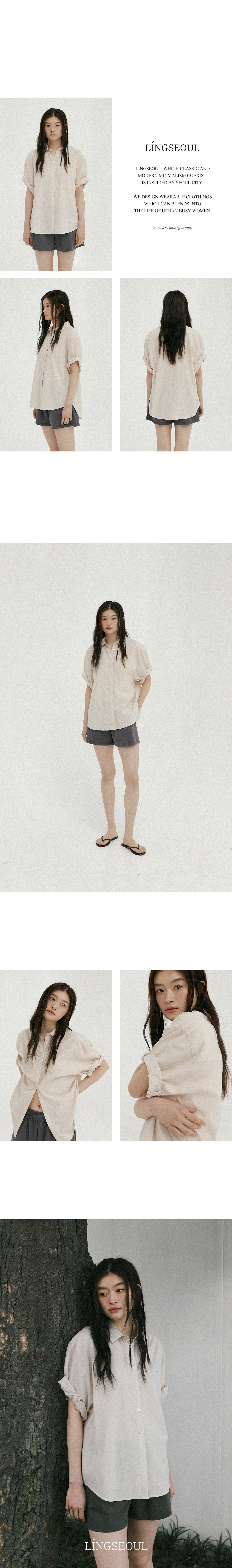 LINGSEOUL LINGSEOUL Roll-Up Blouse