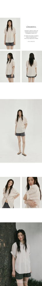 LINGSEOUL LINGSEOUL Roll-Up Blouse