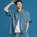 PLAC [Lim Tae-hyun Pick] Tencel short-sleeved sleeve shirt_2colors