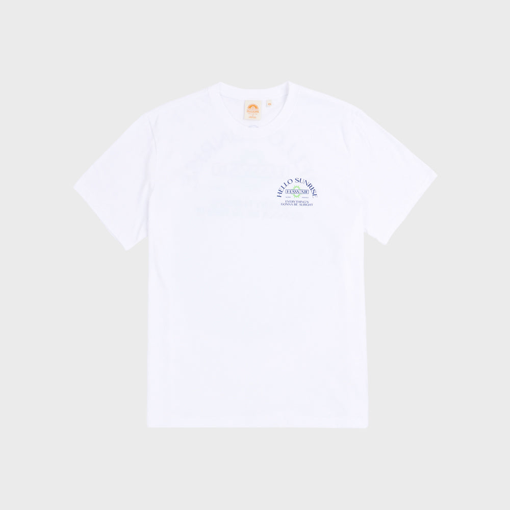 HELLO SUNRISE HAWAII Arch Logo Tee_White