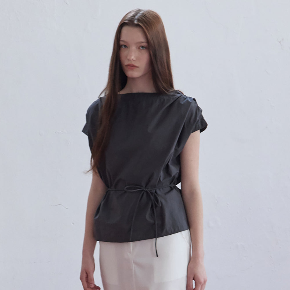 NOEUD Knotline Blouse (Charcoal)