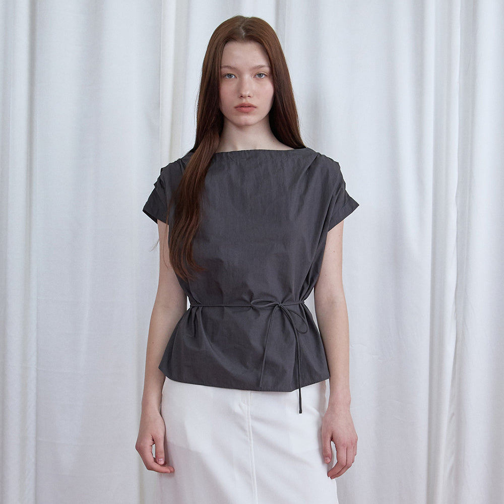 NOEUD Knotline Blouse (Charcoal)