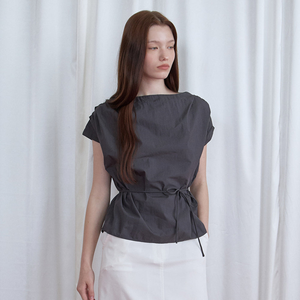 NOEUD Knotline Blouse (Charcoal)