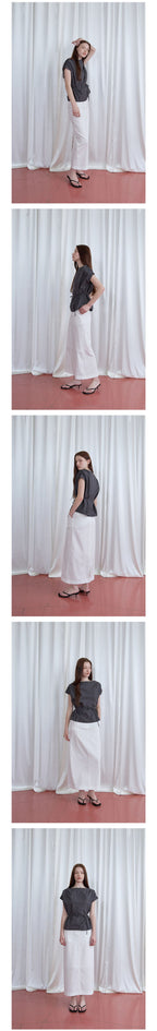 NOEUD Knotline Blouse (Charcoal)