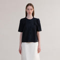 OVEOF [3] Margaret Pintuck Blouse_Navy