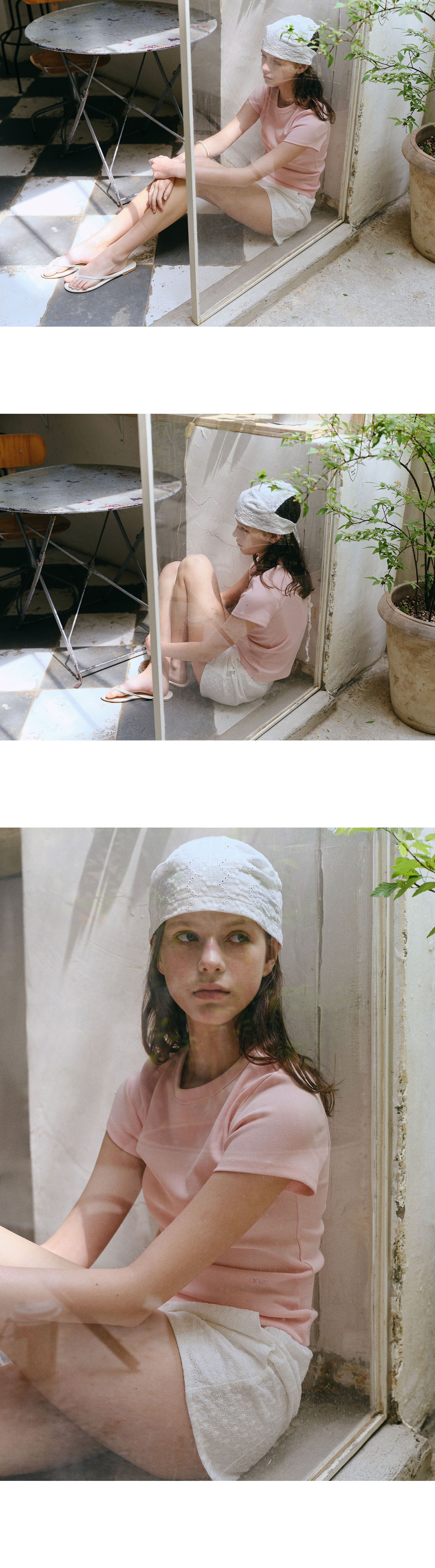 ANDNEEDS Bessette half tee (light pink)