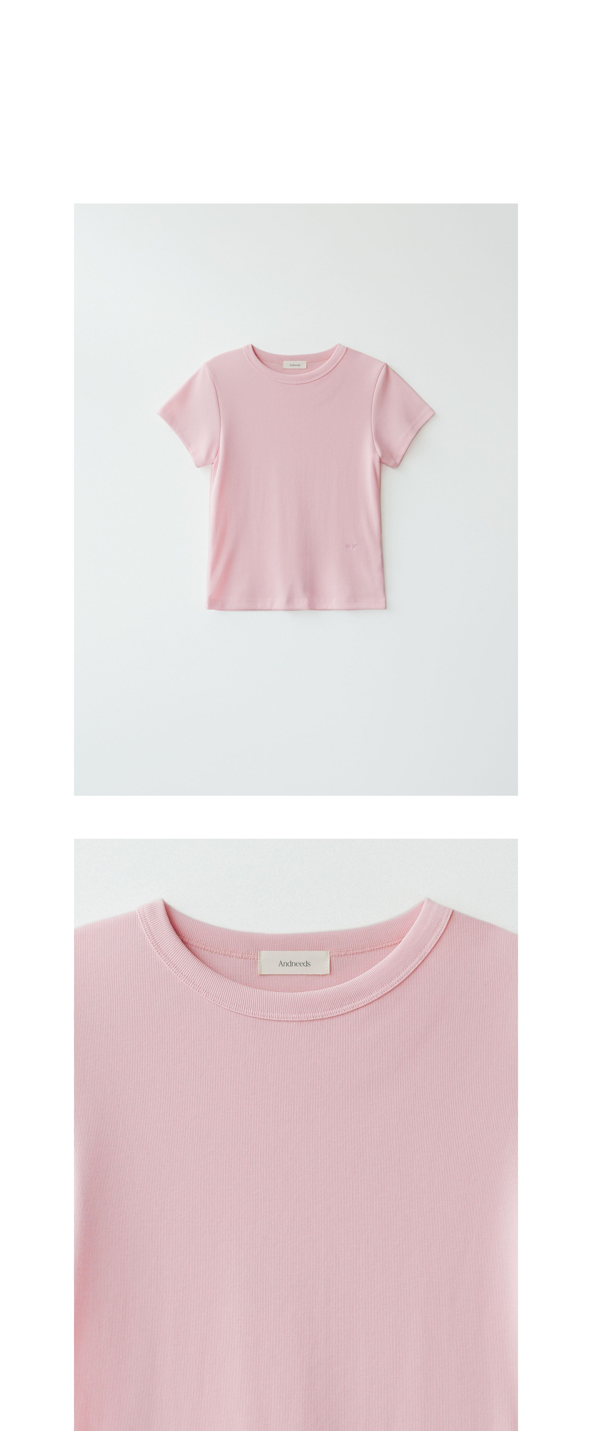 ANDNEEDS Bessette half tee (light pink)