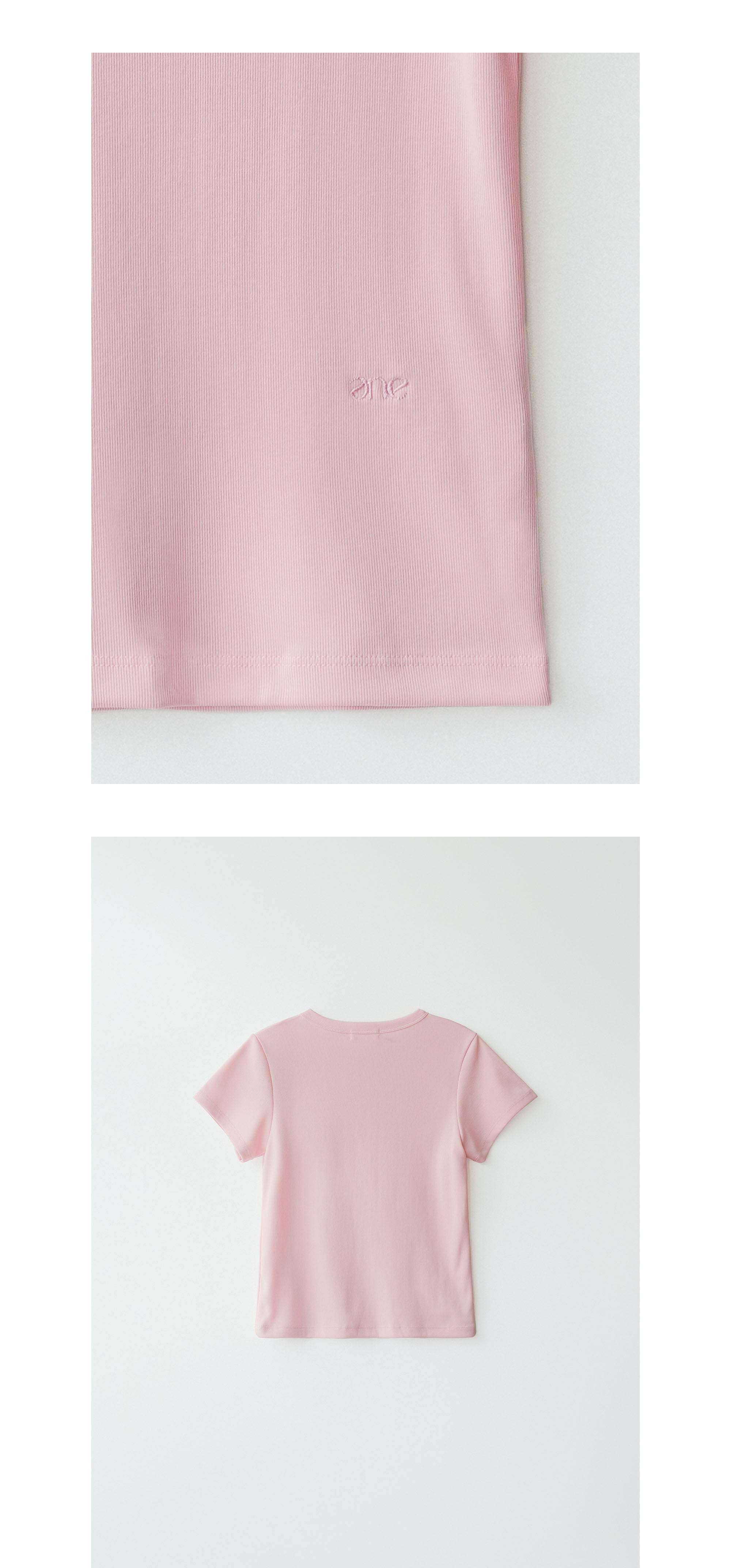 ANDNEEDS Bessette half tee (light pink)