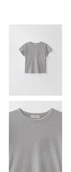 ANDNEEDS Bessette half tee (melange gray)