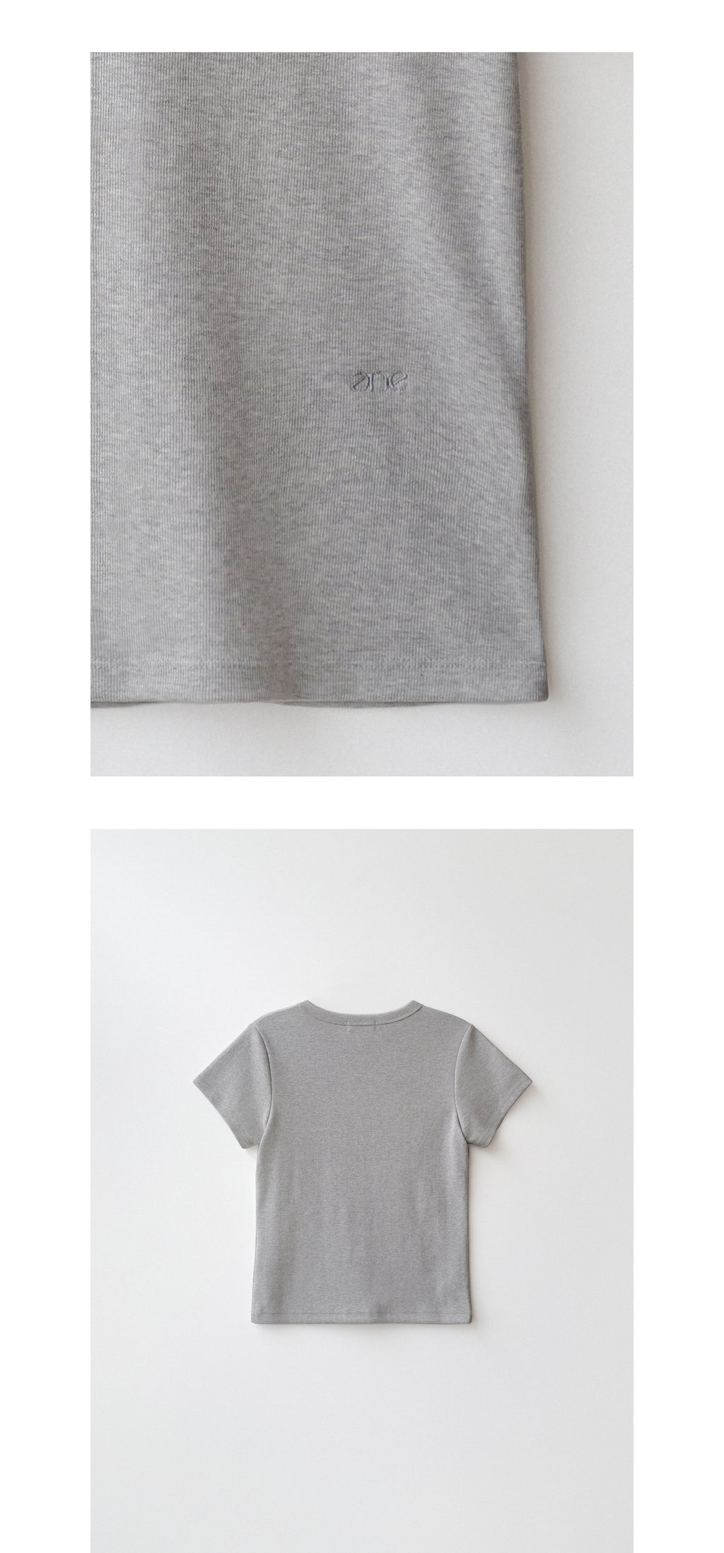 ANDNEEDS Bessette half tee (melange gray)