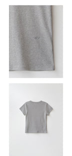 ANDNEEDS Bessette half tee (melange gray)