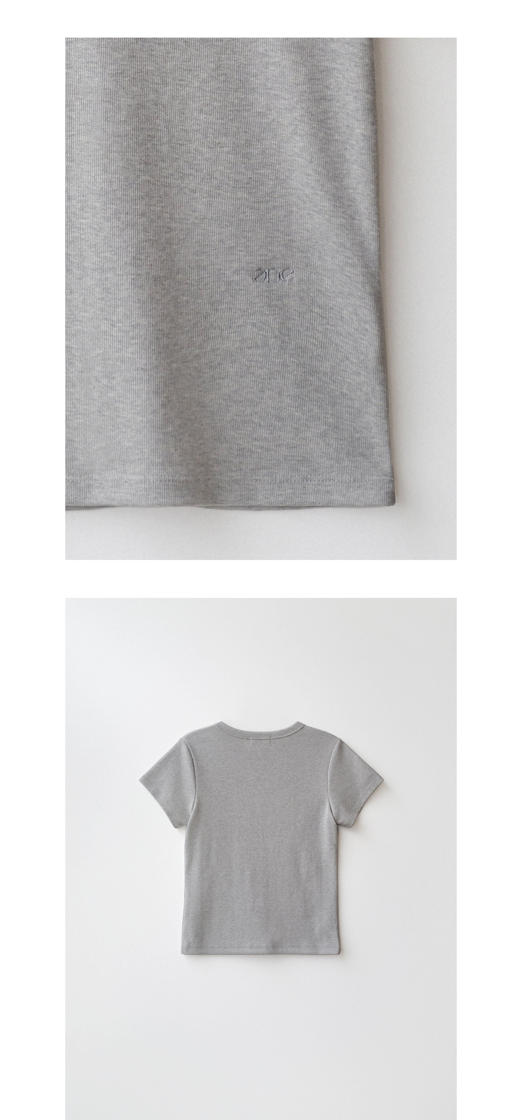 ANDNEEDS Bessette half tee (melange gray)