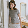 ANDNEEDS Bessette half tee (melange gray)