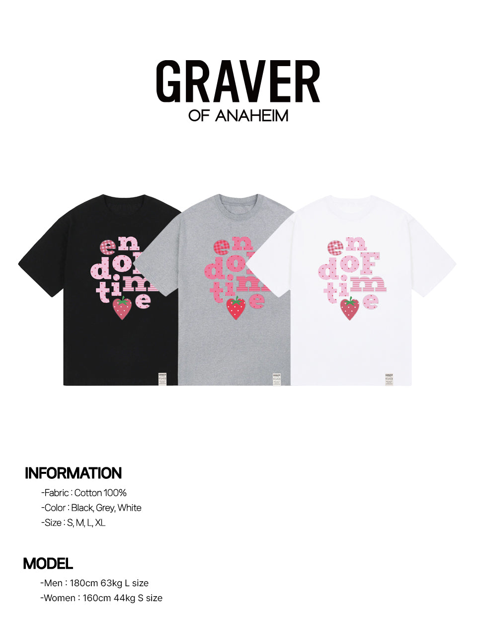 graver [UNISEX] Berry END OF TIME short sleeve t-shirt_3color