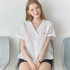 OUR HOPE Atelier Marine Collar Blouse - White