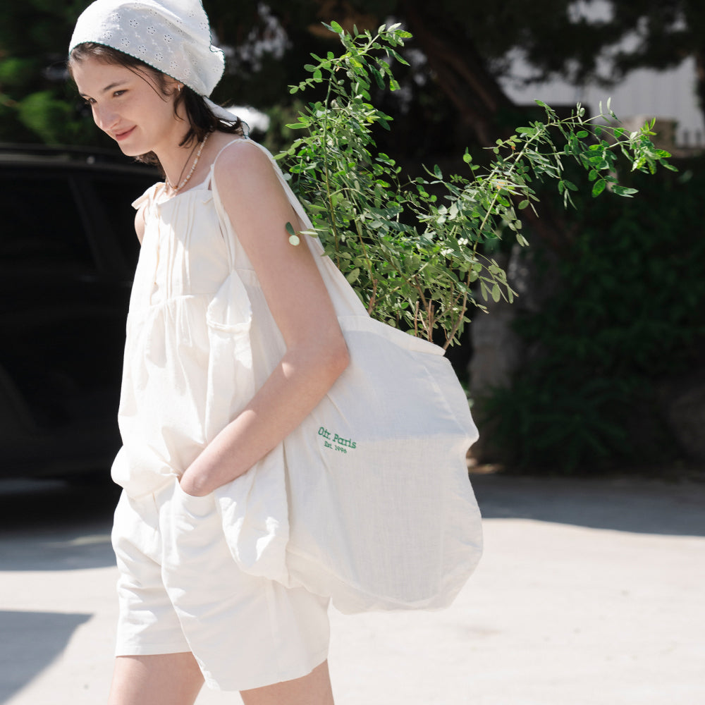 THE MITTEN [12th] Cottage strap blouse (natural)