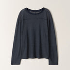 Nothing written Round long sleeve t-shirt (Blue stripe)