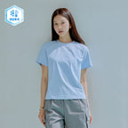 SNOWPEAK APPAREL Quick Dry Women's Astarisk Short Sleeve T-Shirt Pastel Blue (S25MWTTS11)