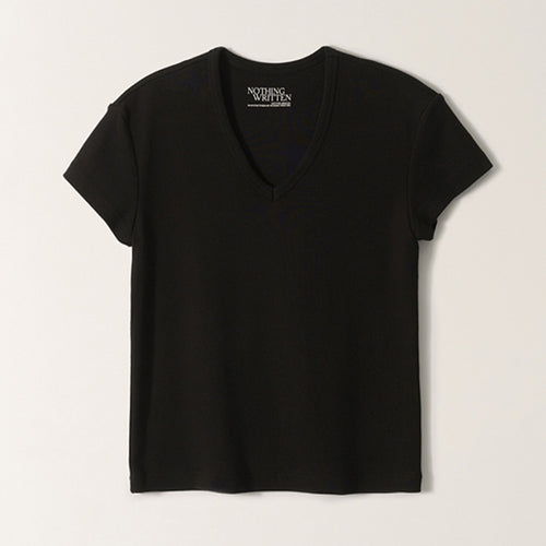 Nothing written 90s v-neck t-shirt (Black)