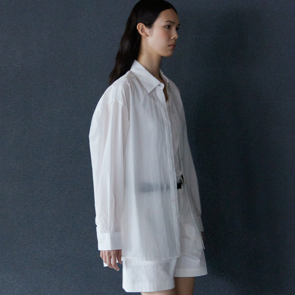 NOTIA OVER FIT DOUBLE TAP SHIRTS - WHITE