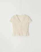 UNDERSTANDING EDITION TULIP FRILL BLOUSE (BLACK)