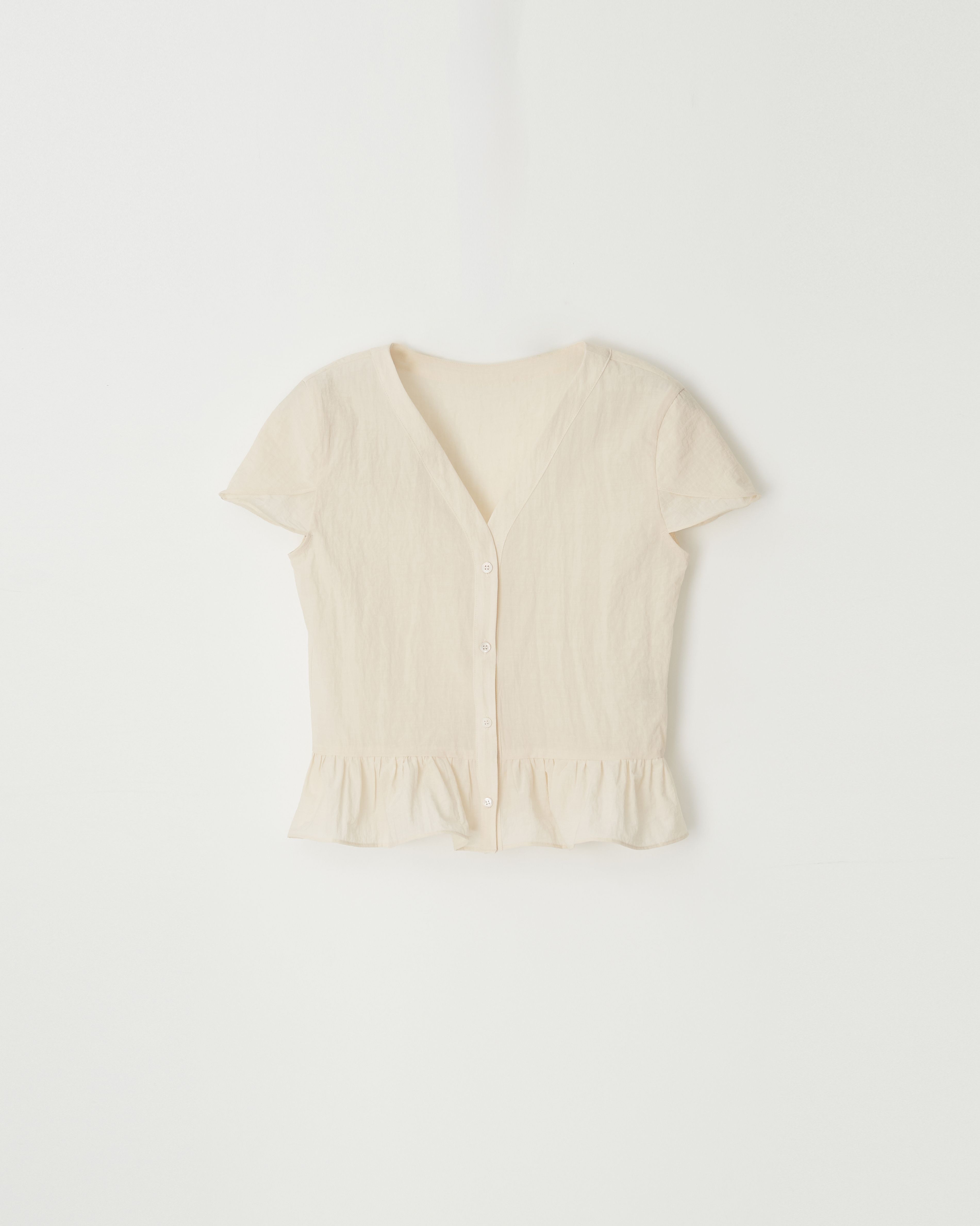 UNDERSTANDING EDITION TULIP FRILL BLOUSE (BLACK)
