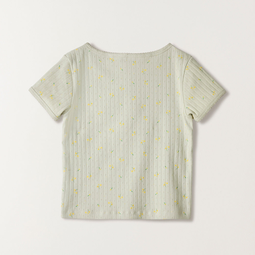 TTUDEMENT BLOOMING FLOWER TEE (MINT)
