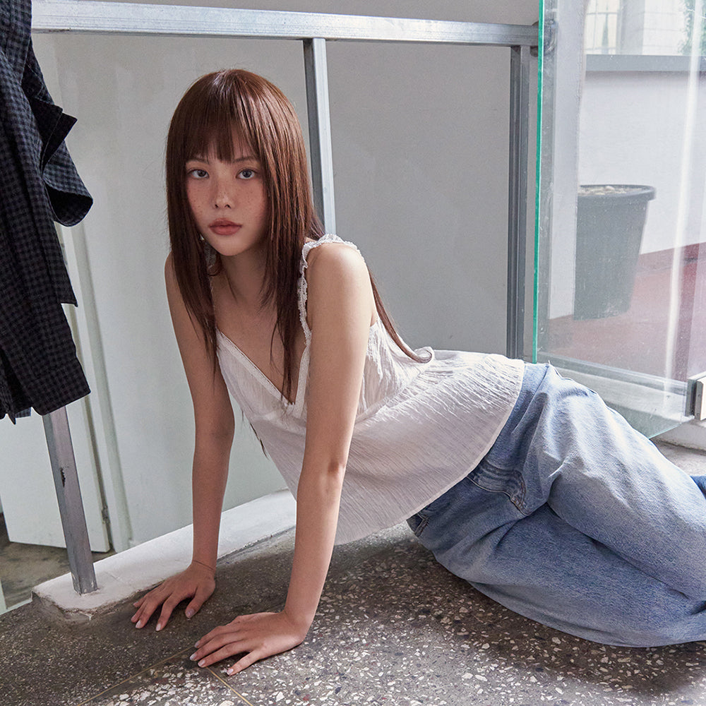 LANGER [PALACE] miracle pleated sleeveless_2Color