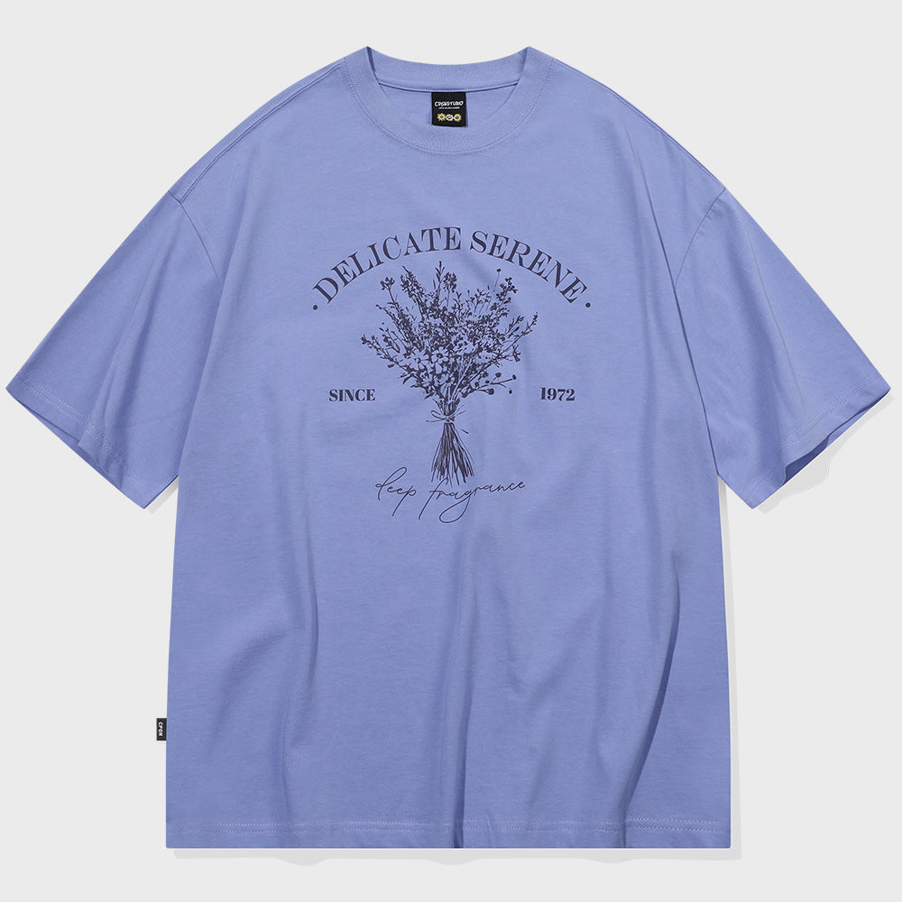 CPGN Serenflower short sleeve t-shirt lavender blue
