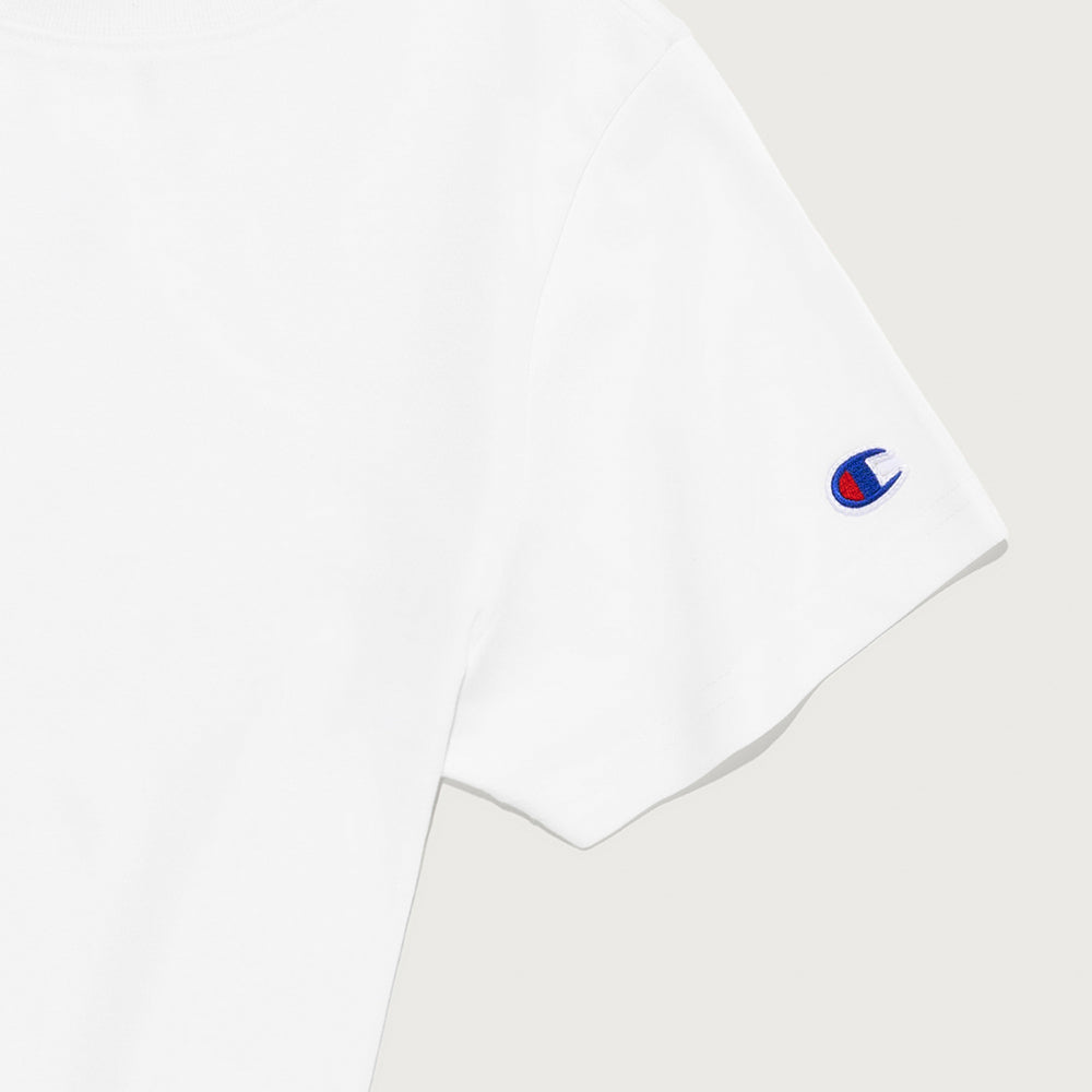 CHAMPION Women's C Logo Slim Fit Short Sleeve T-Shirt White