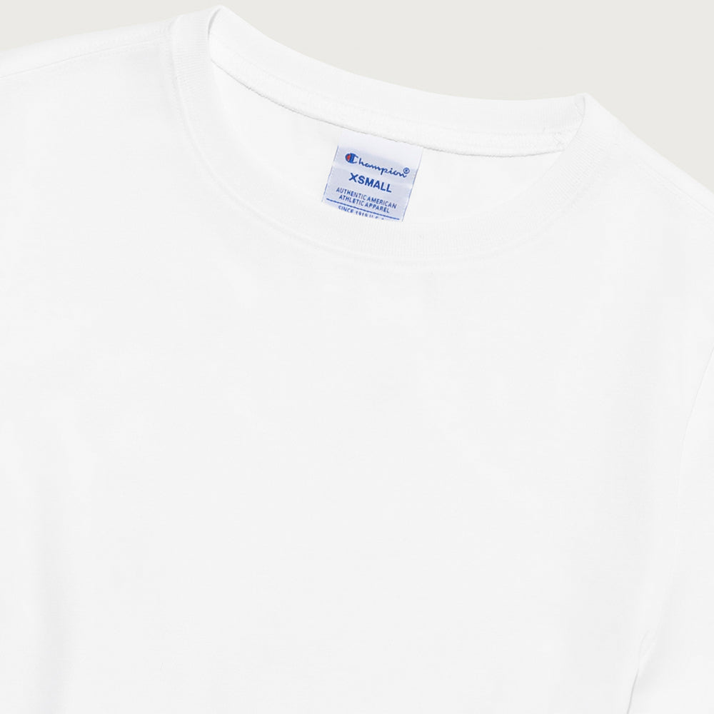 CHAMPION Women's C Logo Slim Fit Short Sleeve T-Shirt White