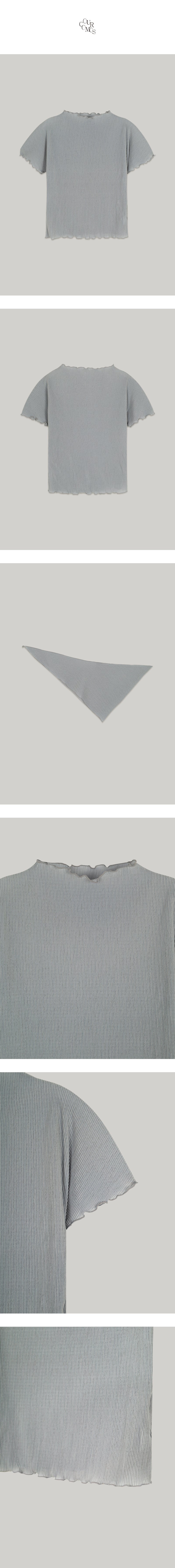 OURCOMOS comos 1461 dolman pleats T-shirt (gray)