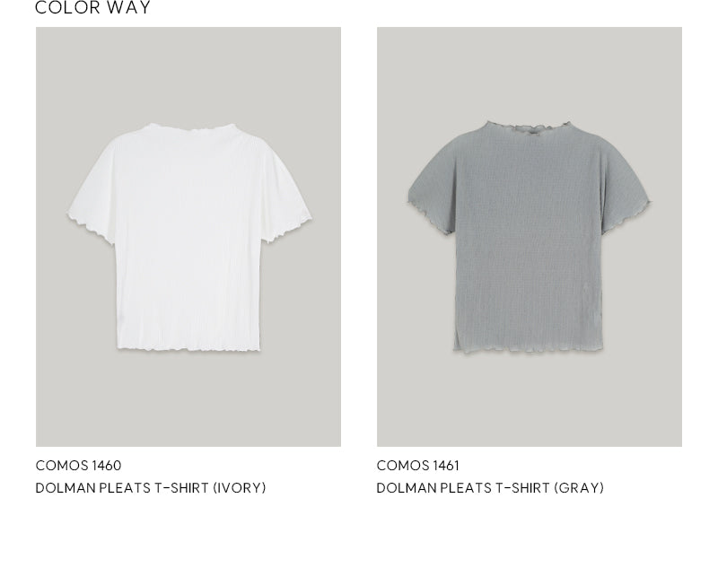 OURCOMOS comos 1461 dolman pleats T-shirt (gray)