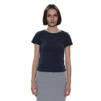 PARTIMENTO WOMEN PWC WRAP BOAT NECK LACE TRIM TEE_8COLOR