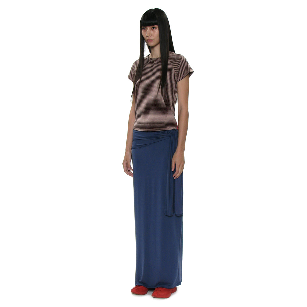 PARTIMENTO WOMEN PWC STRIPE POCKET SHORT SLEEVE TEE_MOCHA