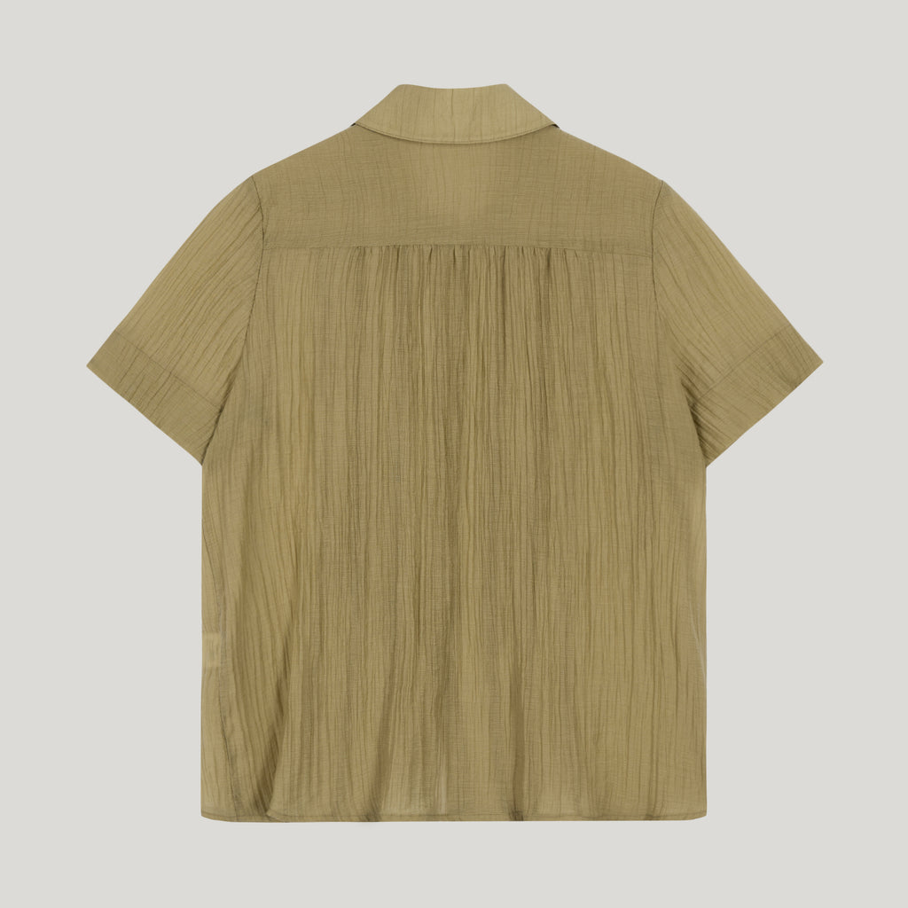 PoeteSeoul [6th reorder] breeze fill blouse_olive