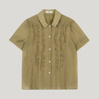 PoeteSeoul [6th reorder] breeze fill blouse_olive