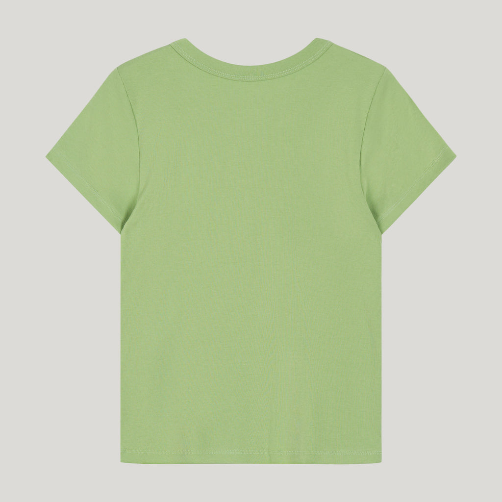 PoeteSeoul [4th Restocks]basic round t-shirts_light green