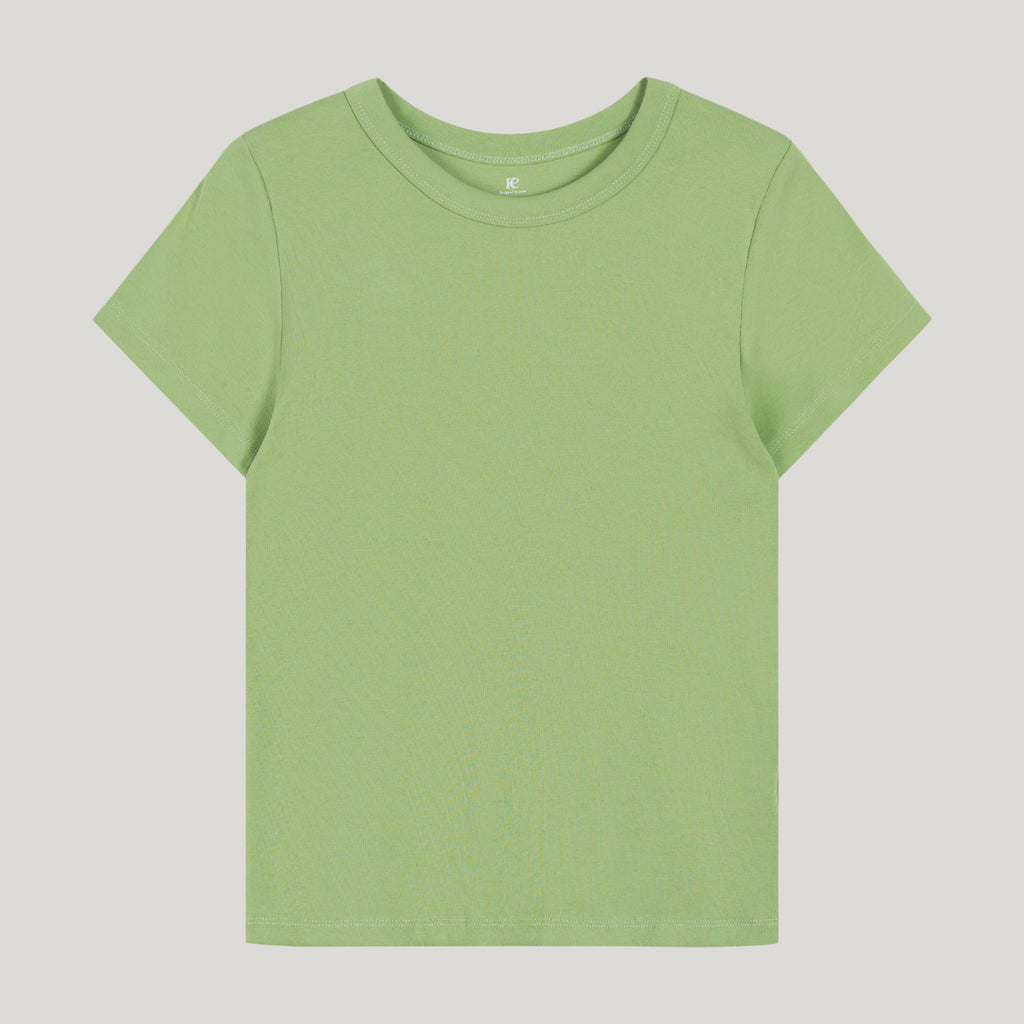 PoeteSeoul [4th Restocks]basic round t-shirts_light green