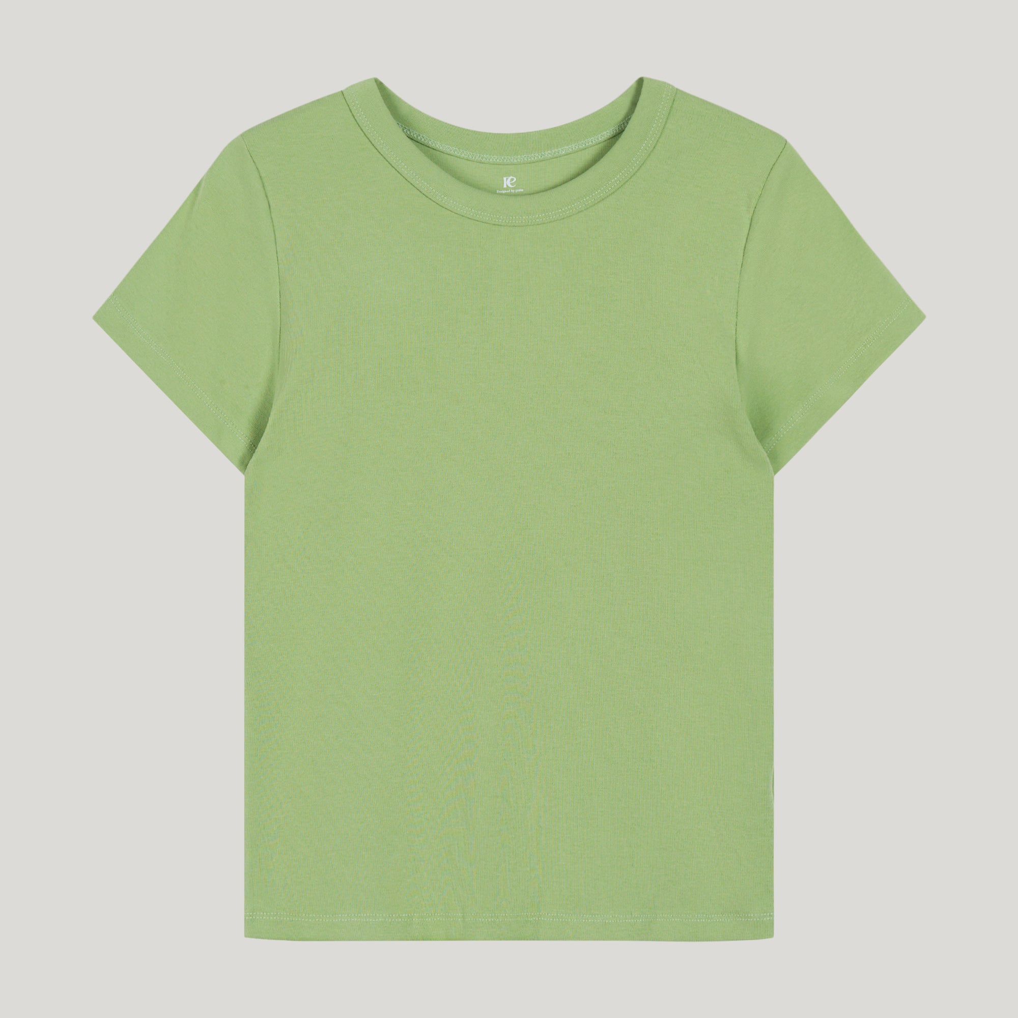 PoeteSeoul [4th Restocks]basic round t-shirts_light green