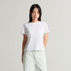 CHAMPION Women's C Logo Slim Fit Short Sleeve T-Shirt White