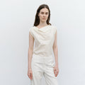 le ete Float Drape Top in Cream