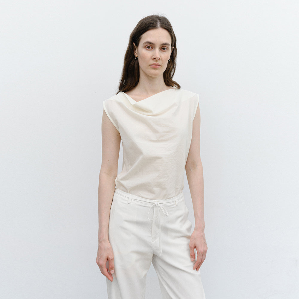 le ete Float Drape Top in Cream