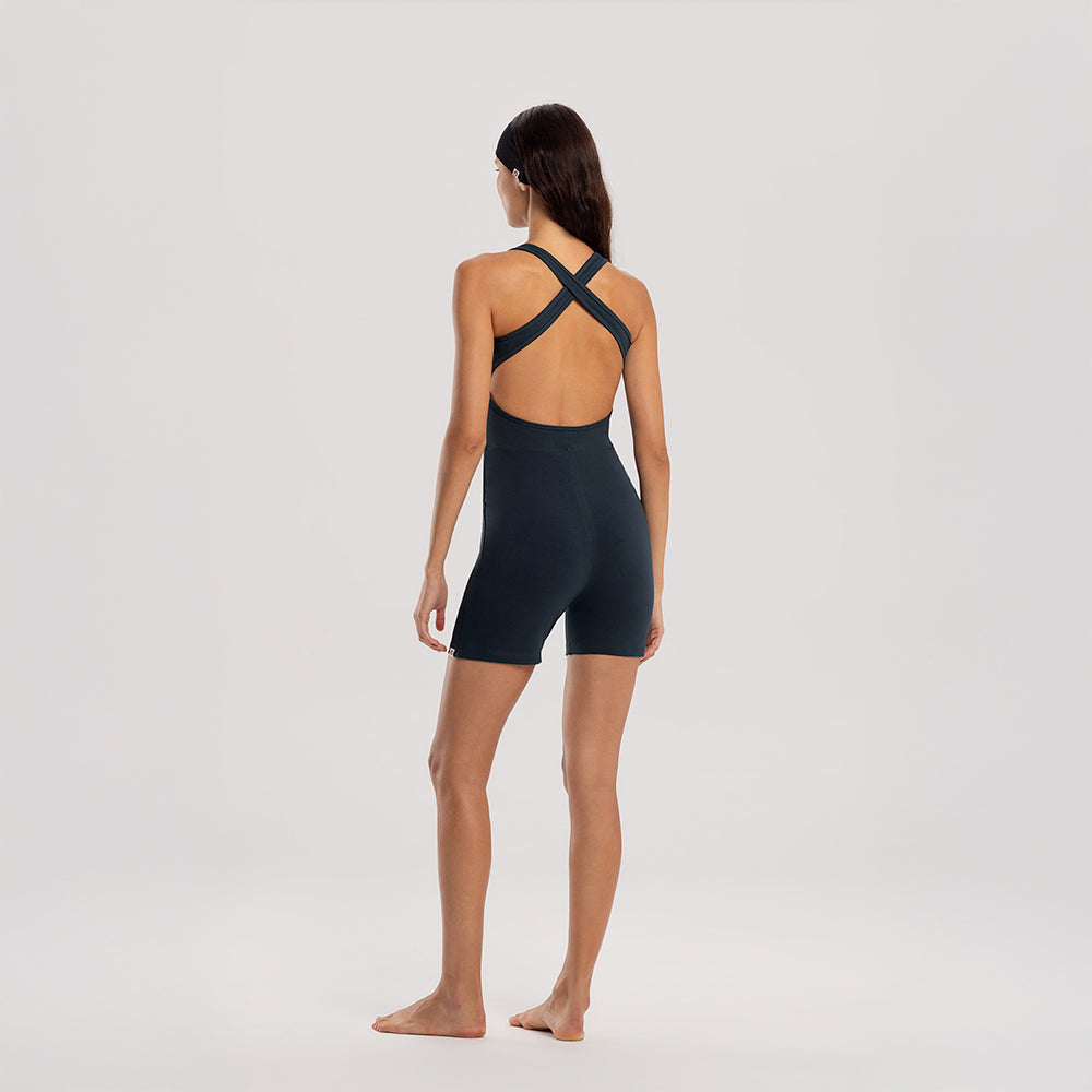 BUDHI MUDRA BUDHI MUDRA Crossover short jumpsuit