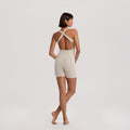 BUDHI MUDRA BUDHI MUDRA Crossover short jumpsuit