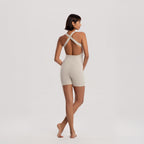 BUDHI MUDRA BUDHI MUDRA Crossover short jumpsuit