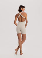 BUDHI MUDRA BUDHI MUDRA Crossover short jumpsuit